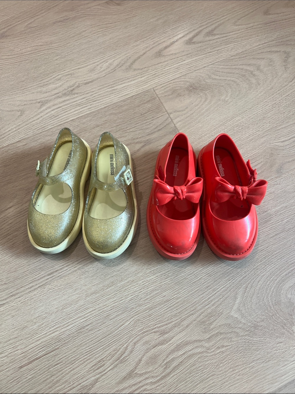 Set of 2 Mini Melissa Girls Jelly Mary Jane Shoes